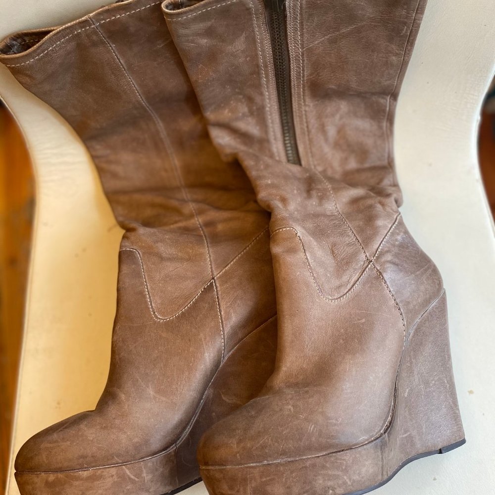 Tall Brown Leather Boots